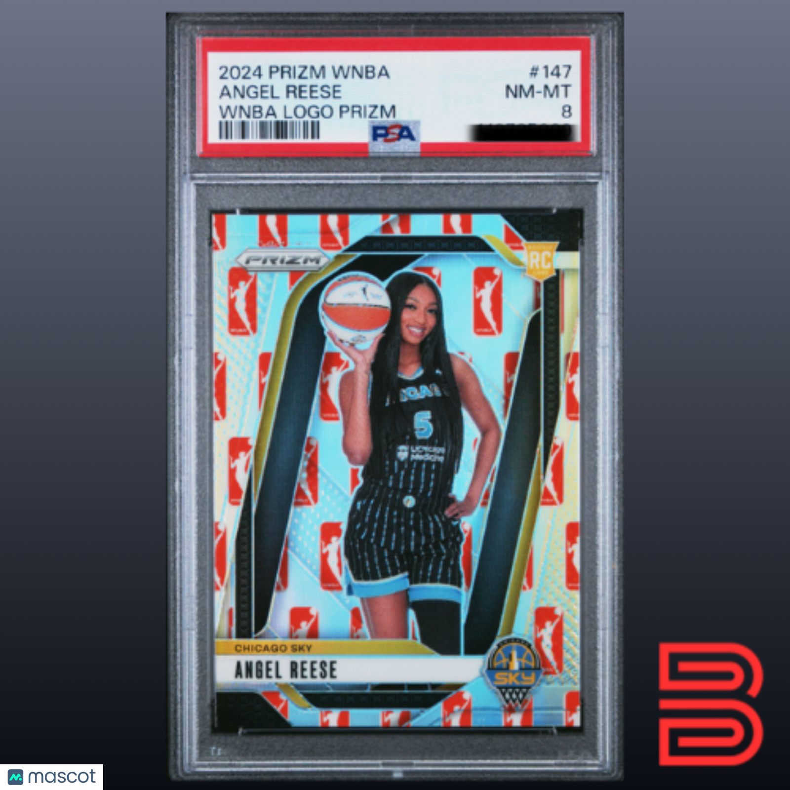 Angel Reese 2024 Panini Prizm WNBA Logo #147 PSA 8