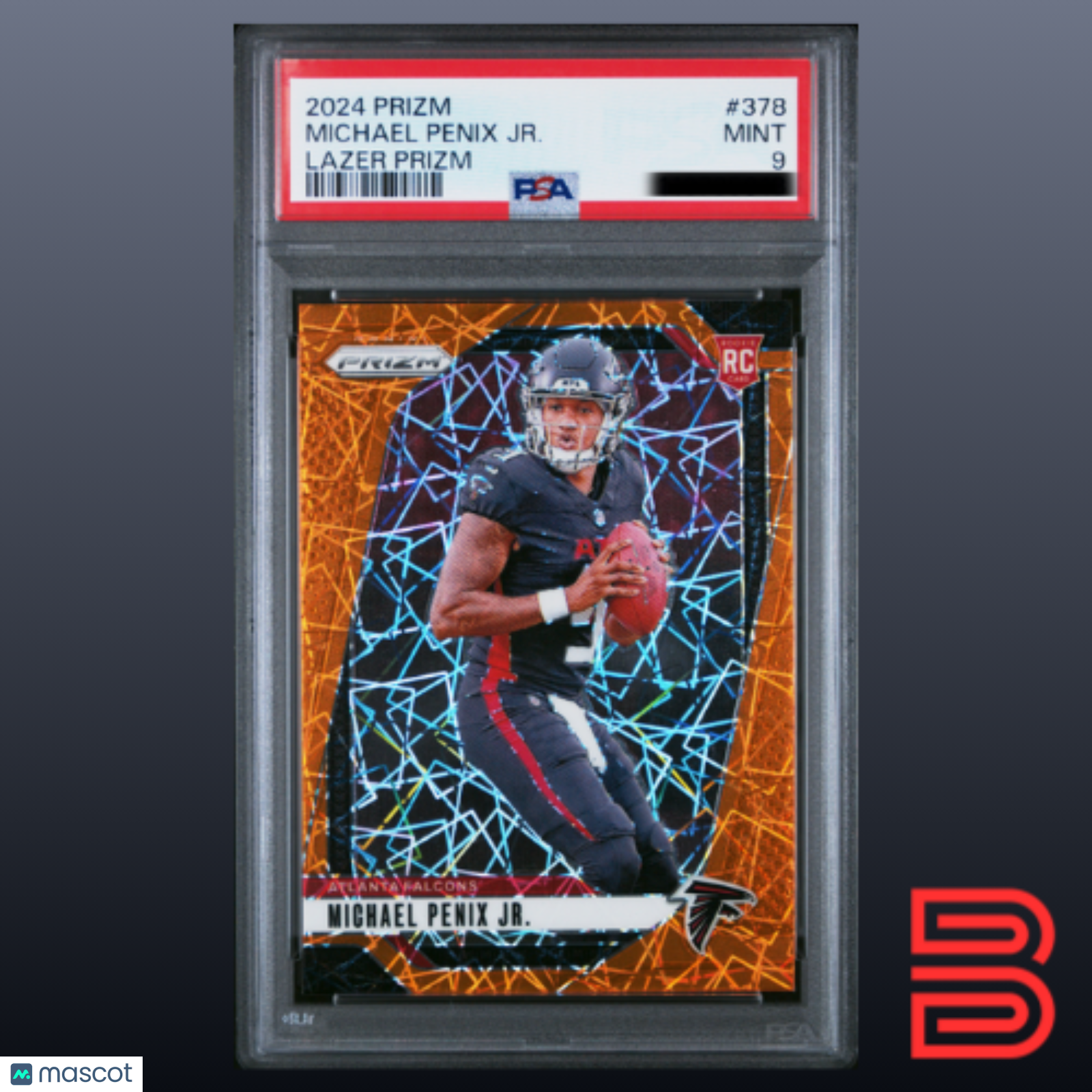 Michael Penix JR. 2024 Panini Prizm Lazer #378 PSA 9
